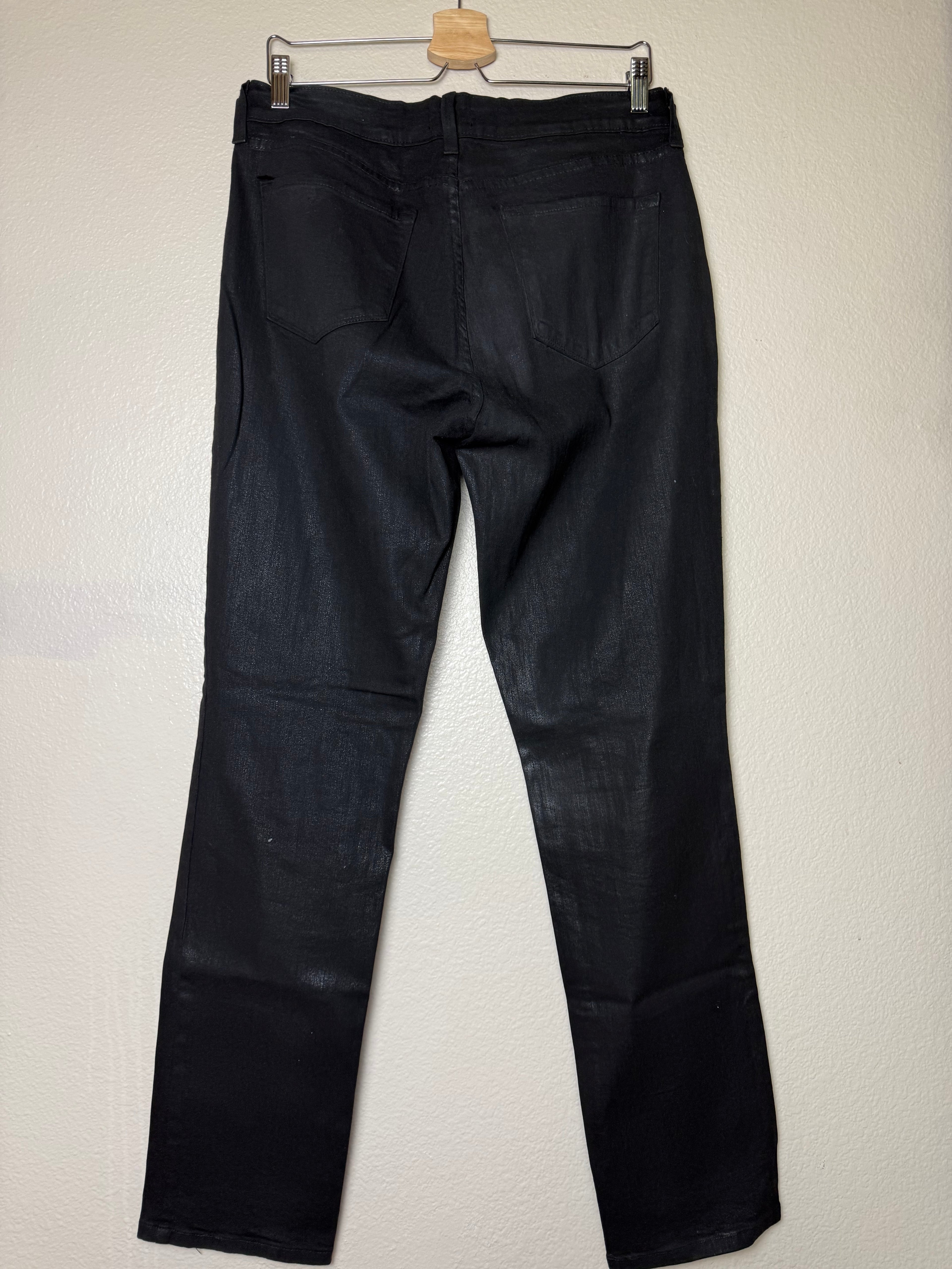 NYJD 96% Cotton 4% Spandex Size 8 Black Metallic Skinny Jeans