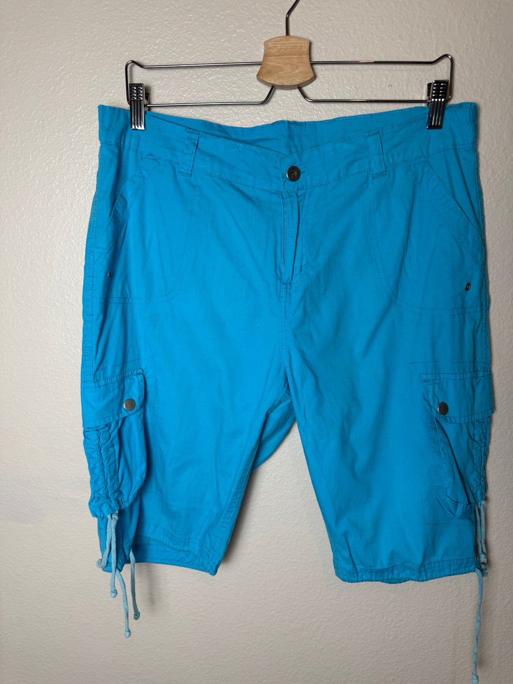 De'rotchild 97% Cotton 3% Spandex XL Blue Bermuda Cargo Shorts
