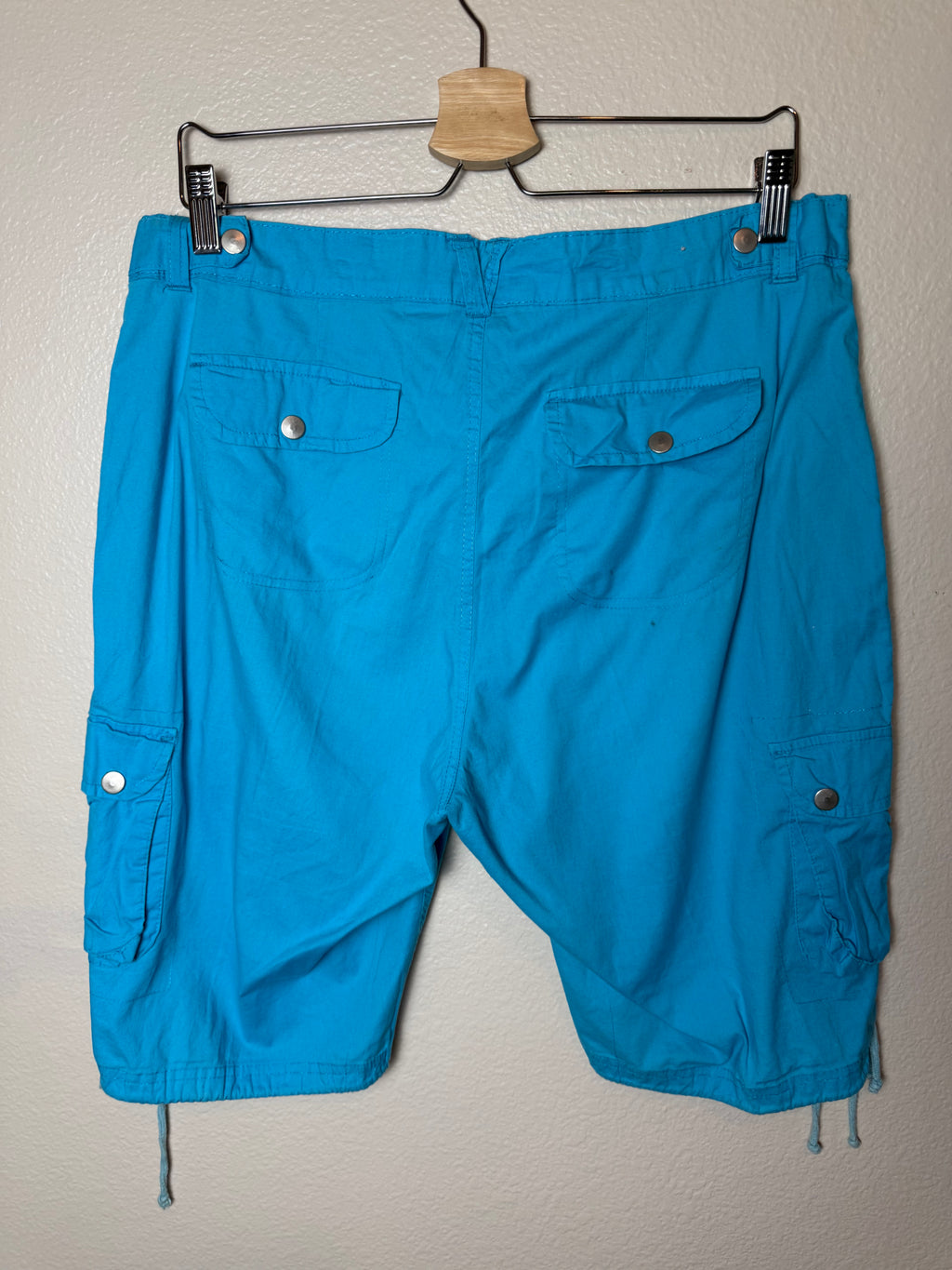 De'rotchild 97% Cotton 3% Spandex XL Blue Bermuda Cargo Shorts