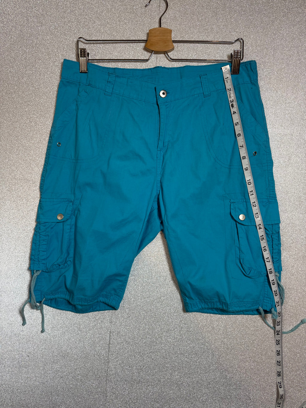 De'rotchild 97% Cotton 3% Spandex XL Blue Bermuda Cargo Shorts