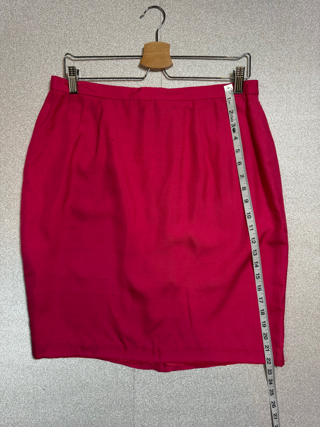 Donna Morgan 100% Silk Size 14 Red Pencil Skirt