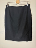 Linda Allard Ellen Tracy 100% Wool Size 12 Black Pencil Skirt