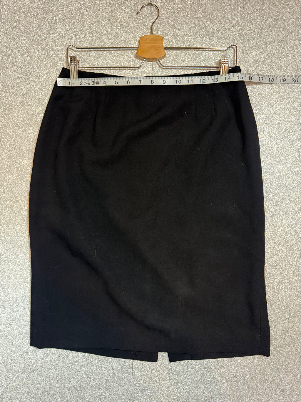 Linda Allard Ellen Tracy 100% Wool Size 12 Black Pencil Skirt