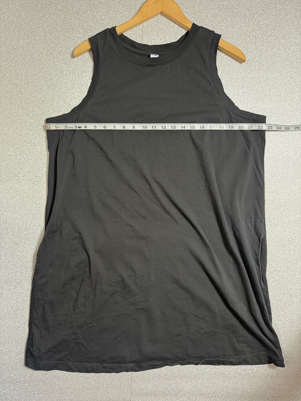 Old Navy 100% Cotton 2X Black Tank Top Mini Dress