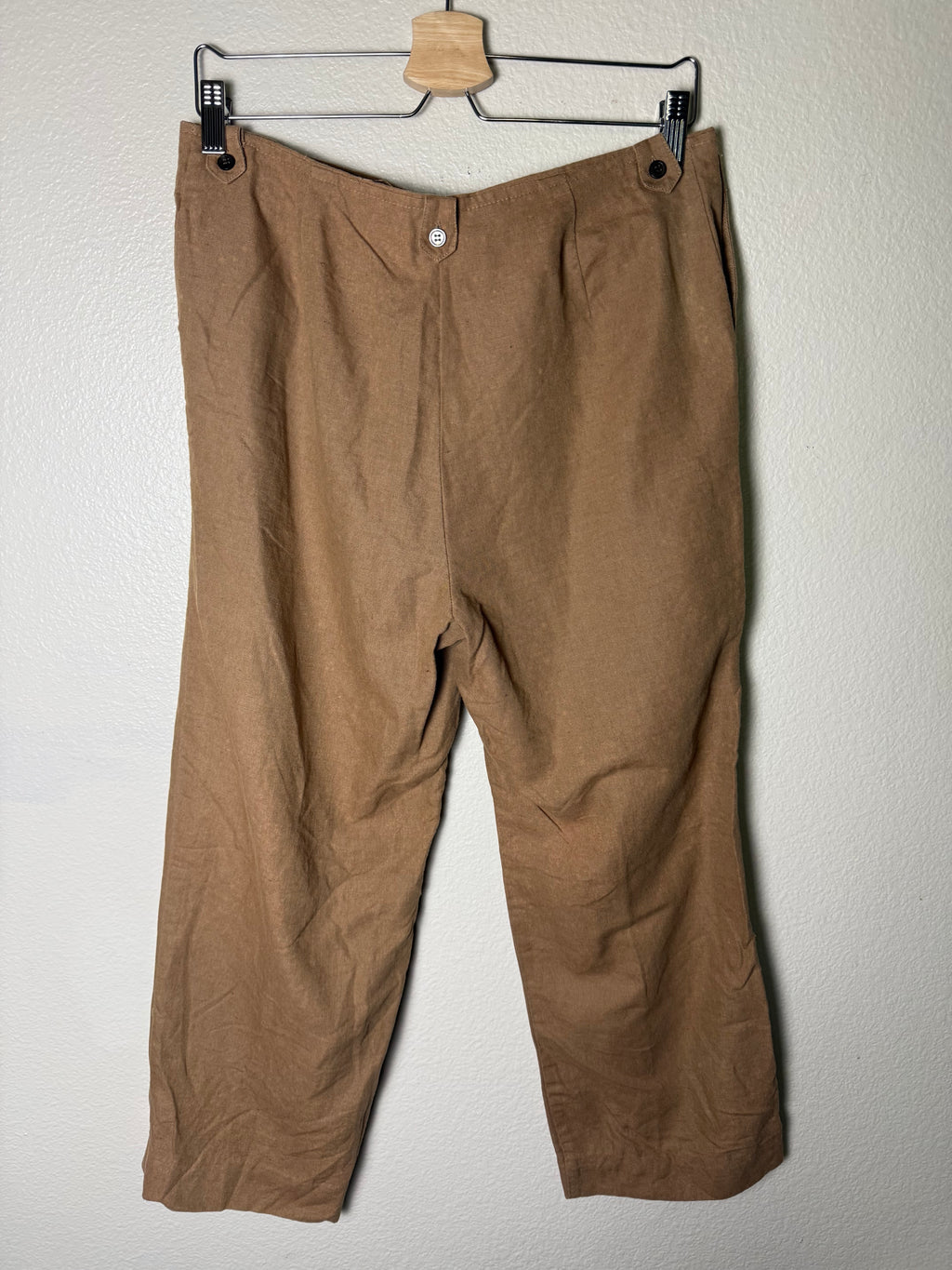 Liz Claiborne 54% Linen 45% Cotton Size 8 Brown Kylie Trousers