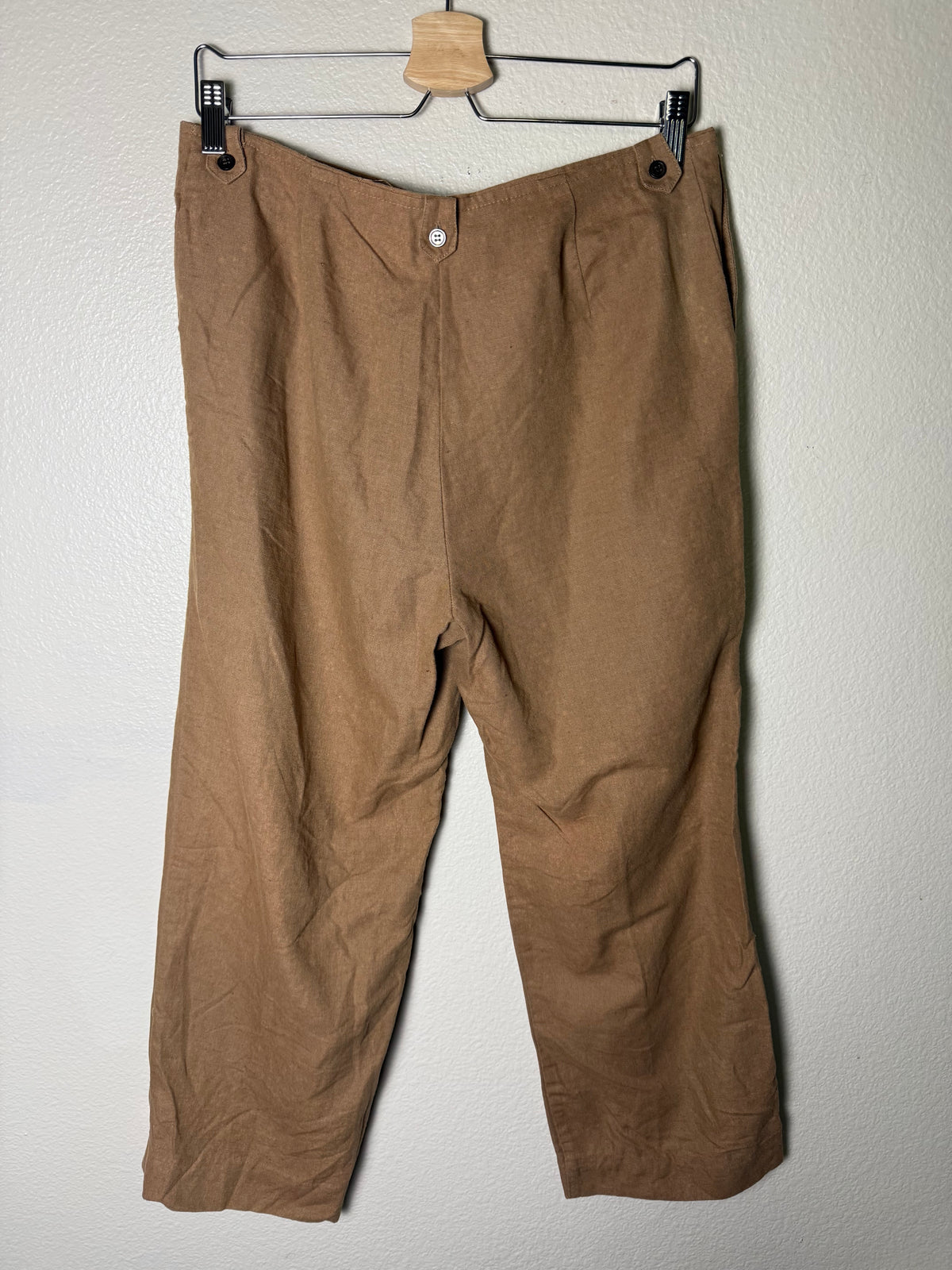 Liz Claiborne 54% Linen 45% Cotton Size 8 Brown Kylie Trousers
