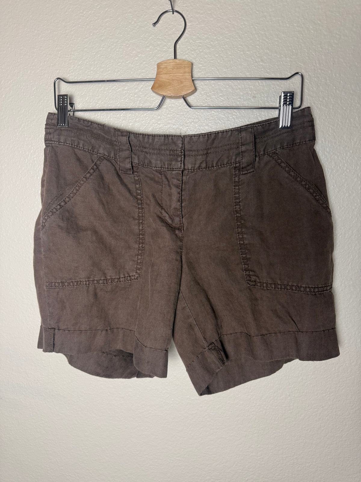 Gap 100% Linen SIze 6 Brown Shorts
