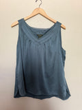 Eddie Bauer 100% Silk XL Navy Blue Tank Top