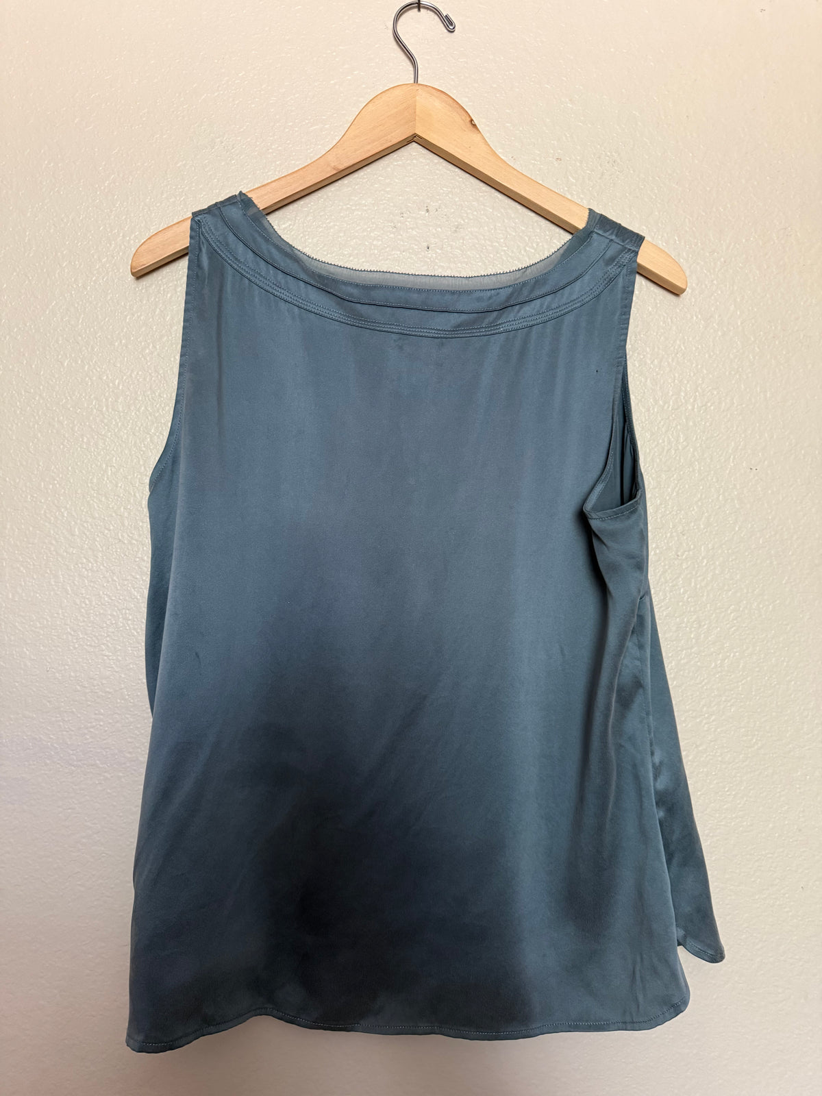 Eddie Bauer 100% Silk XL Navy Blue Tank Top