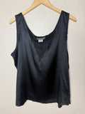 Patrick Christopher 97% Silk 3% Spandex XL Black Tank Top