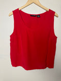 Sutton Studio 100% Silk L Red Tank Top
