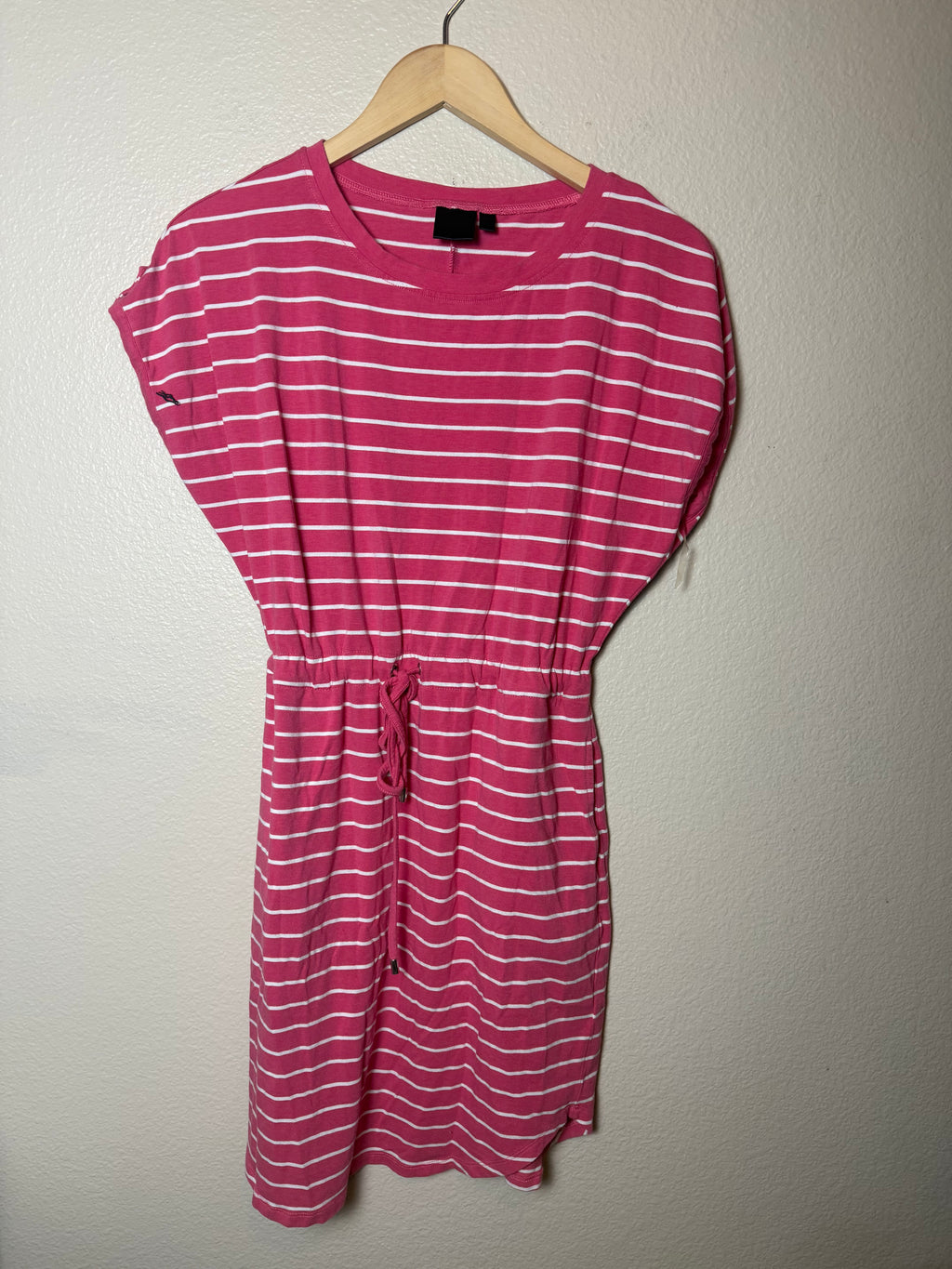 Rafaella 57% Cotton 38% Modal 5% Spandex S Coral Knee Length Short Sleeve Dress