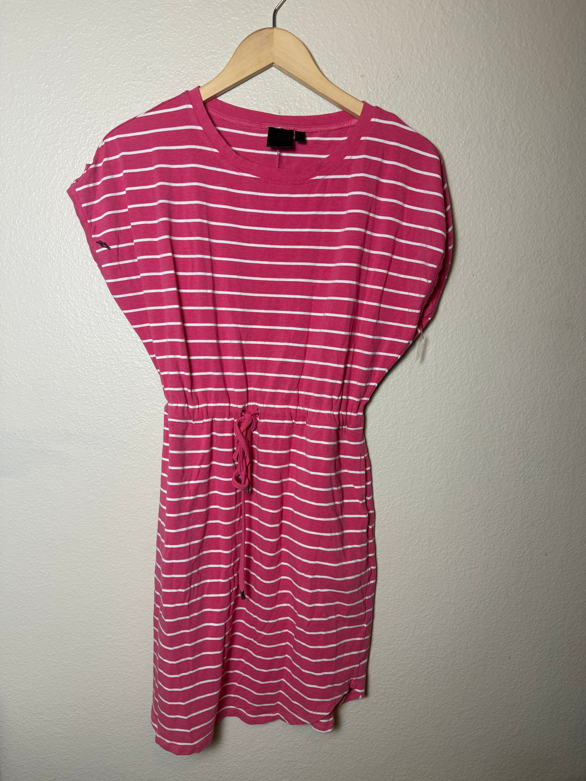 Rafaella 57% Cotton 38% Modal 5% Spandex S Coral Knee Length Short Sleeve Dress