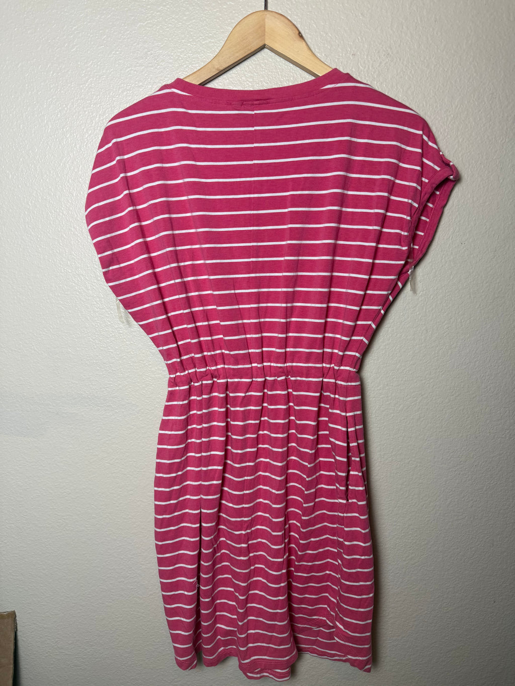 Rafaella 57% Cotton 38% Modal 5% Spandex S Coral Knee Length Short Sleeve Dress