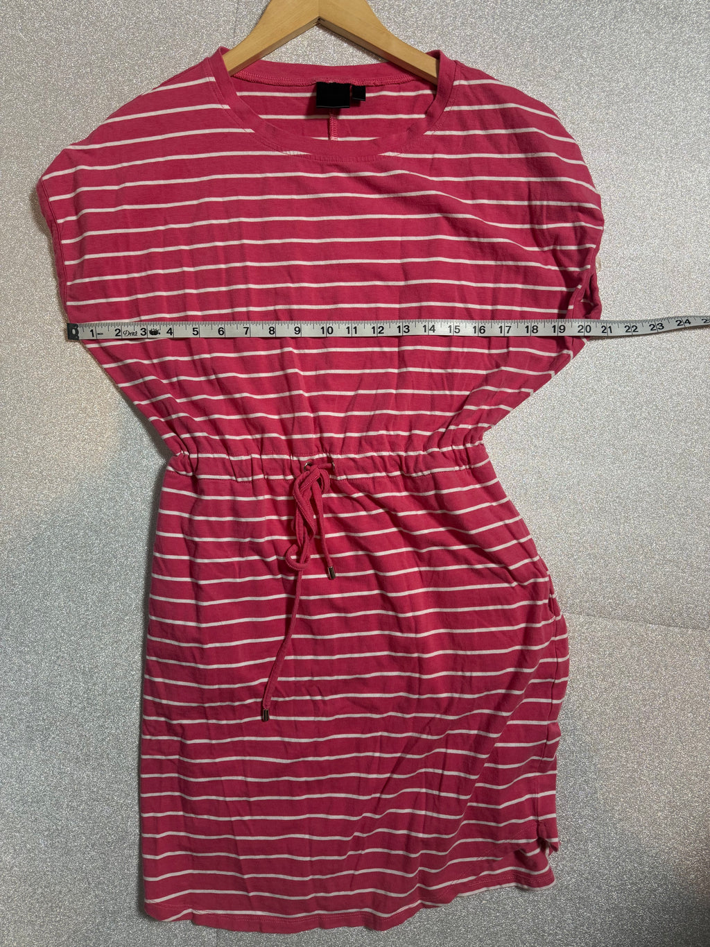 Rafaella 57% Cotton 38% Modal 5% Spandex S Coral Knee Length Short Sleeve Dress
