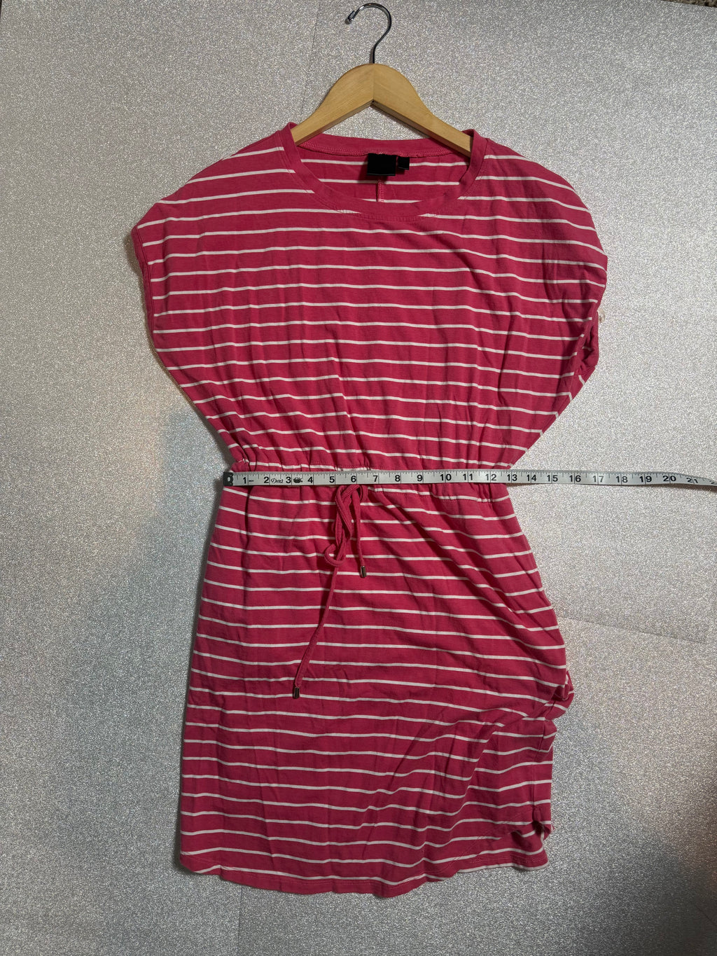 Rafaella 57% Cotton 38% Modal 5% Spandex S Coral Knee Length Short Sleeve Dress