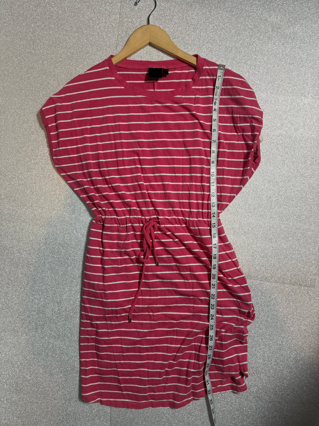 Rafaella 57% Cotton 38% Modal 5% Spandex S Coral Knee Length Short Sleeve Dress