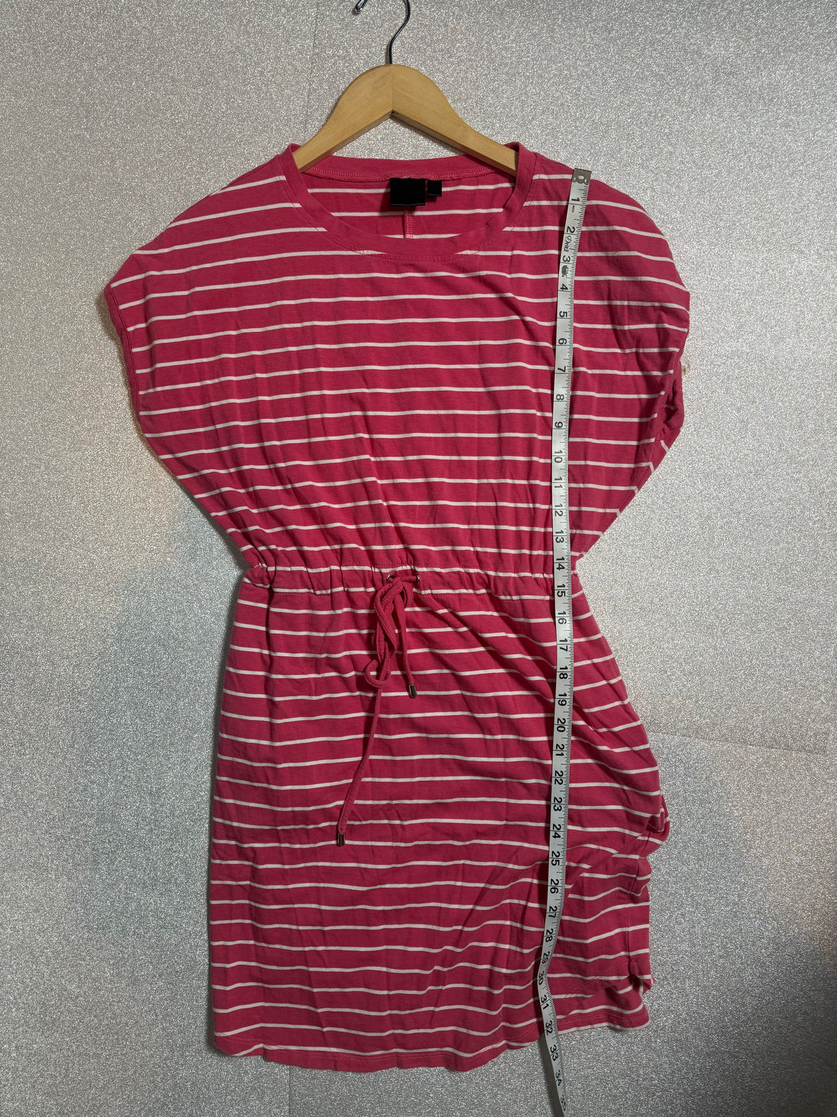 Rafaella 57% Cotton 38% Modal 5% Spandex S Coral Knee Length Short Sleeve Dress
