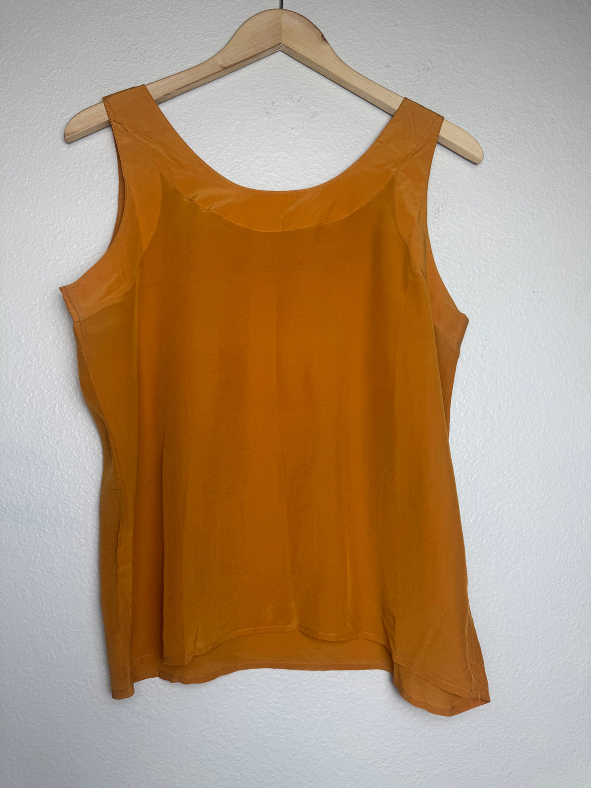 Autograph 100% Silk M Mustard Yellow Tank Top