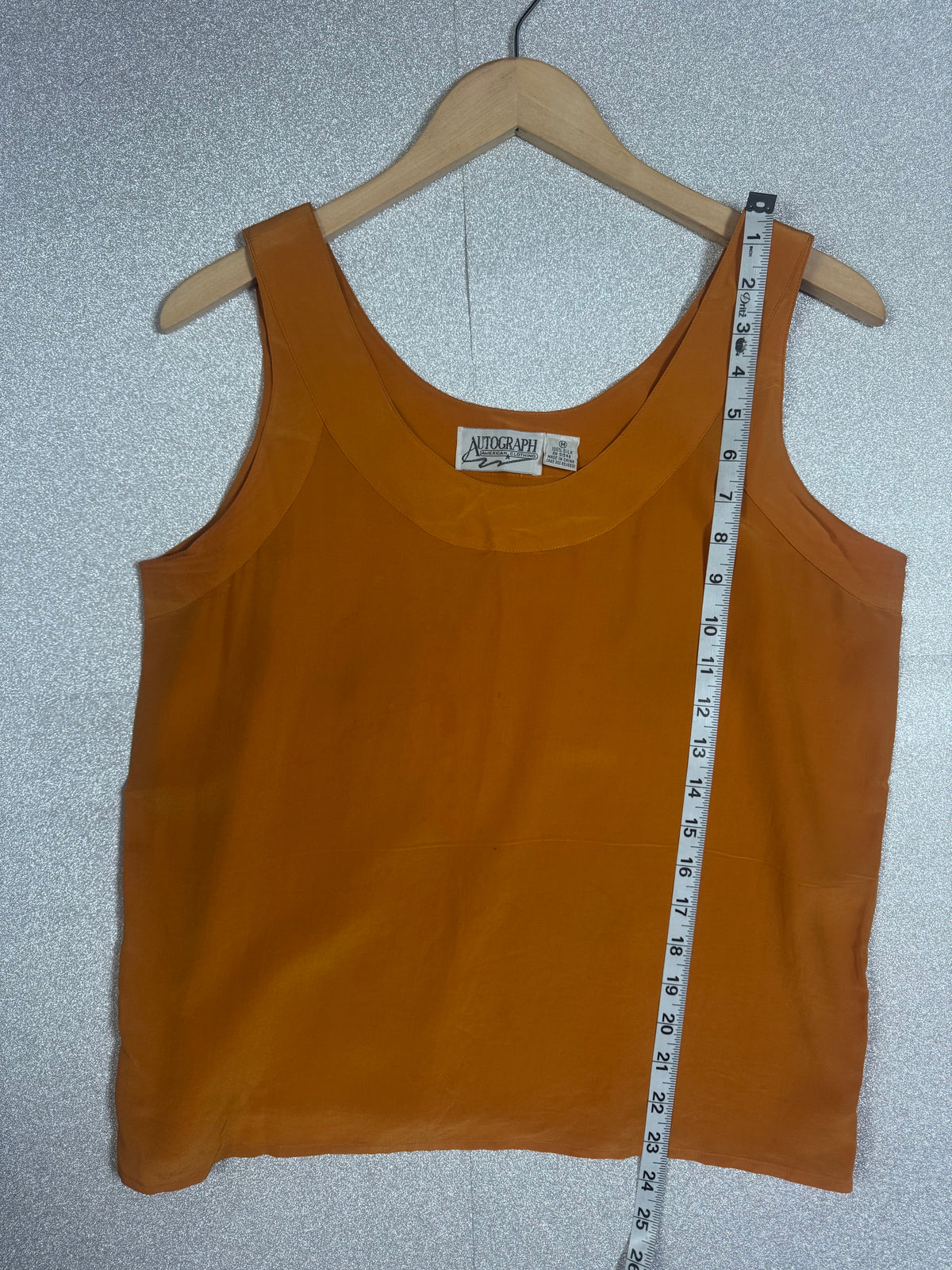 Autograph 100% Silk M Mustard Yellow Tank Top