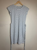 J. Crew 100% Cotton XS White and Black Striped Mini Dress