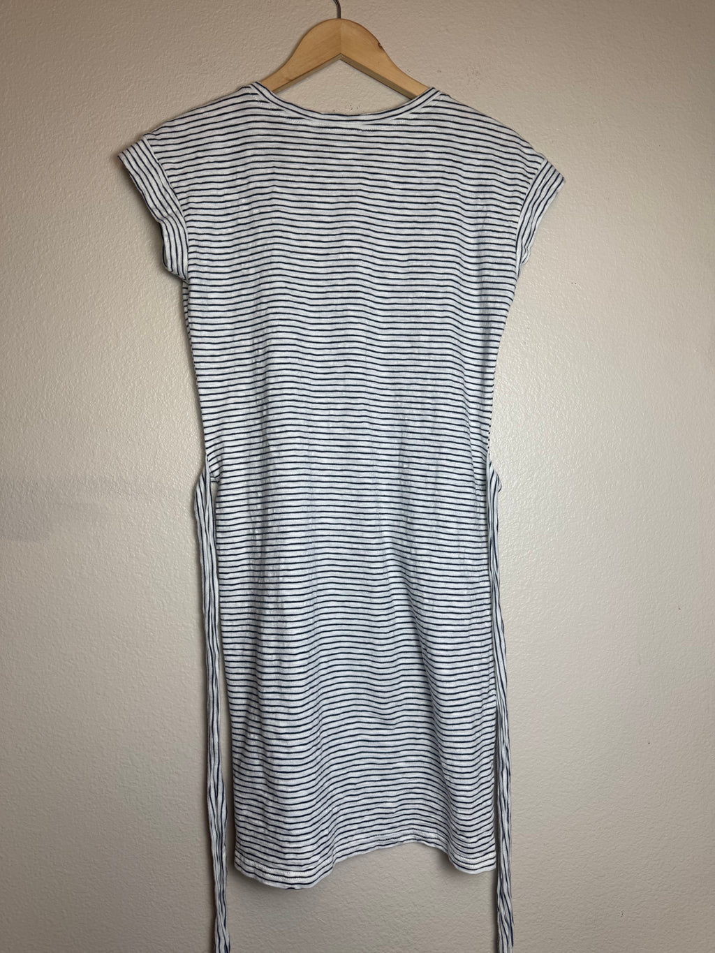 J. Crew 100% Cotton XS White and Black Striped Mini Dress