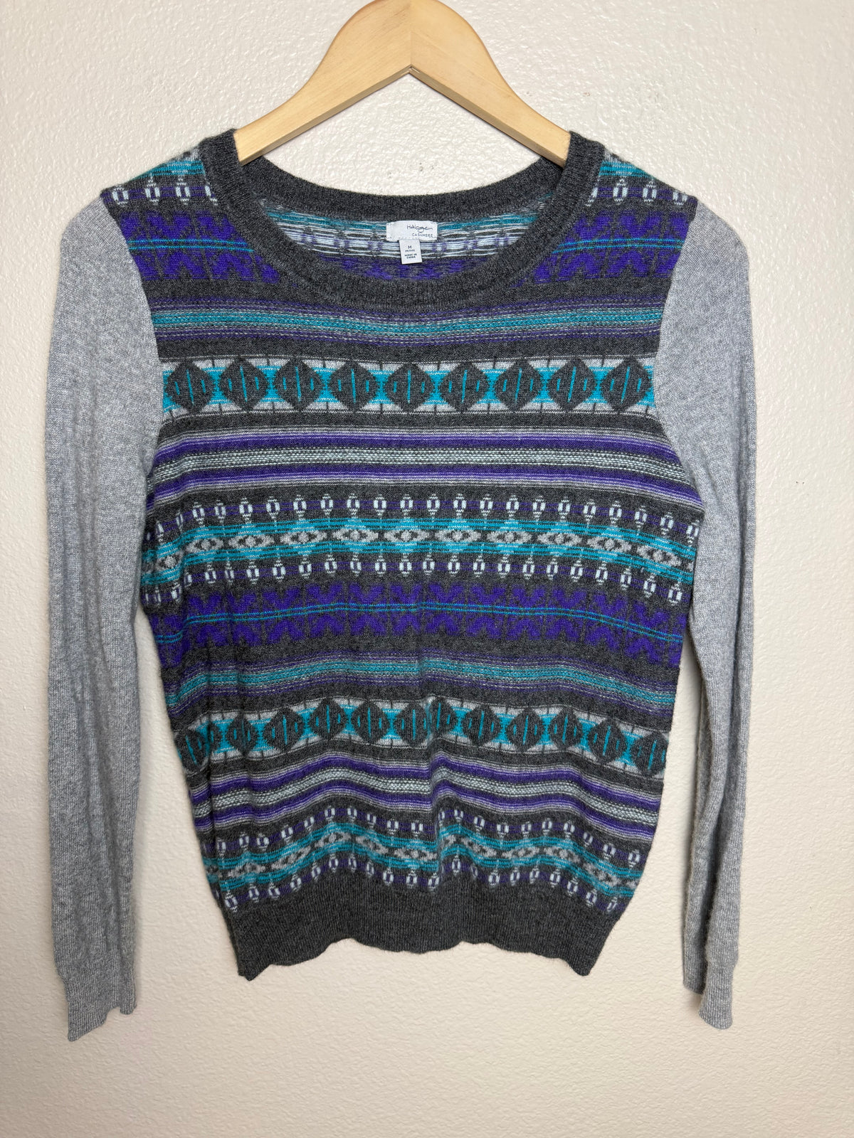 Halogen 100% Cashmere M Multicolored Sweater