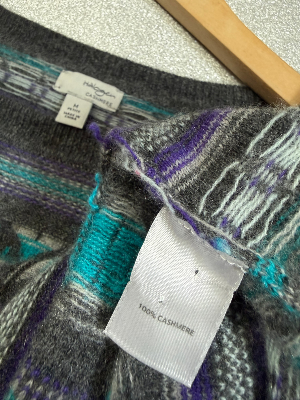 Halogen 100% Cashmere M Multicolored Sweater