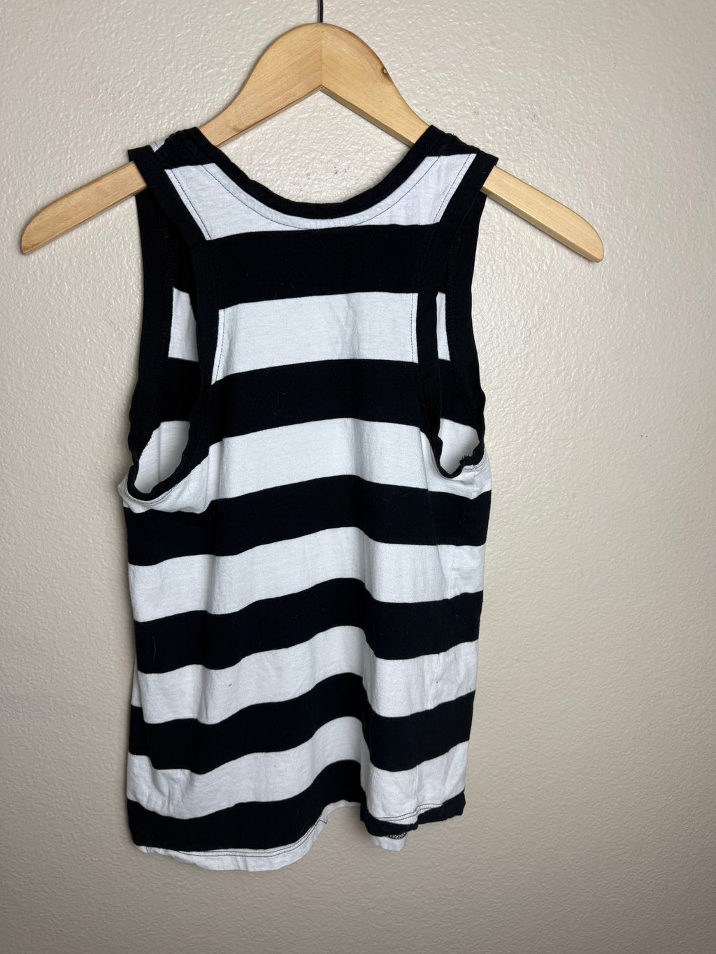 Dip 100% Cotton XS Black and White Striped Tank Top
