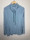 Emirates 95% Modal 5% Elastane S/M Dusty Blue Long Sleeve Cowl Neck